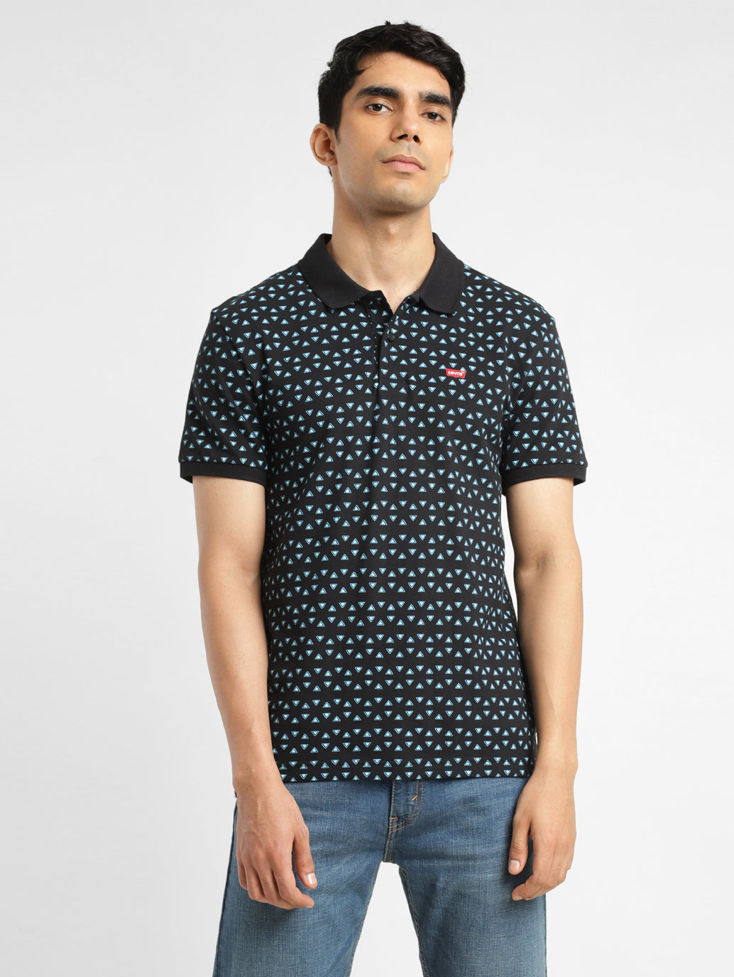 Men's Geometric Polo T-shirt