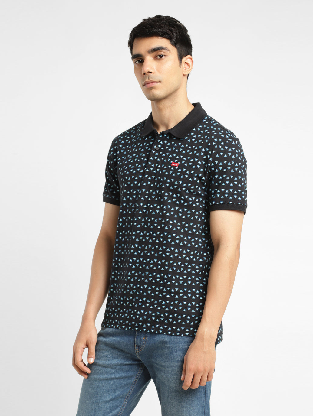 Men's Geometric Polo T-shirt