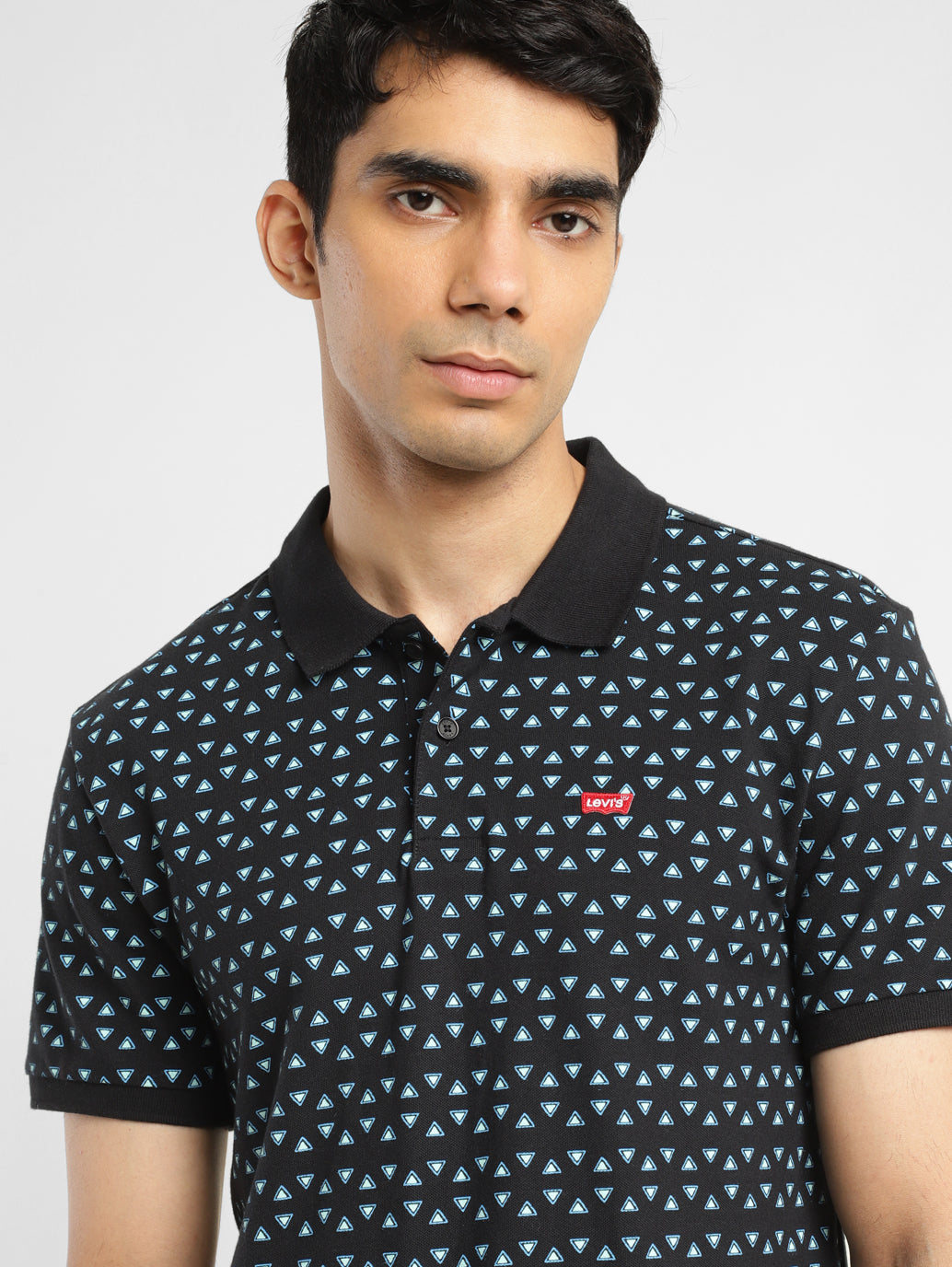 Men's Geometric Polo T-shirt