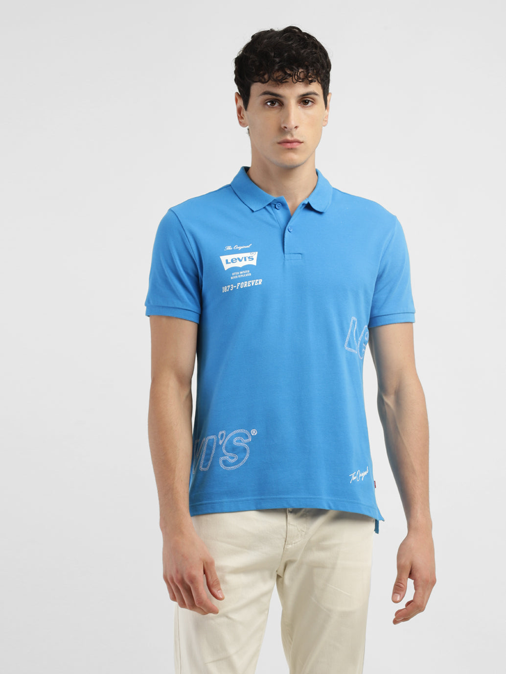 Men's Brand Logo Polo T-shirt