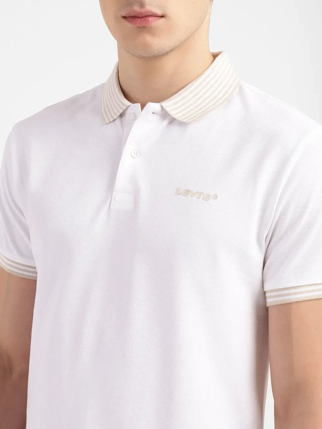 Levis white polo shirt hot sale