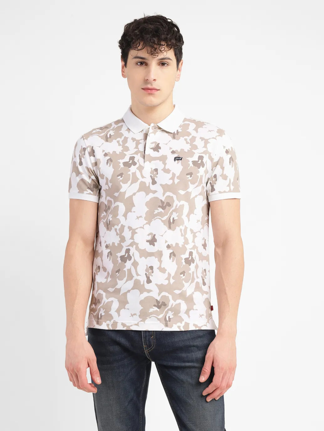 Men's Abstract Slim Fit Polo T-shirt