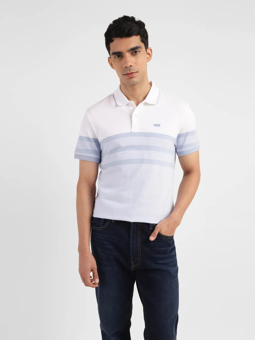 Men's Colorblock Slim Fit Polo T-shirt