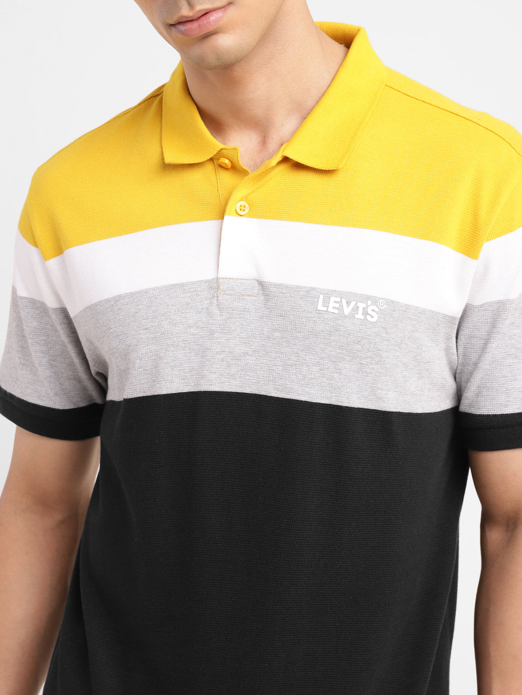 Men's Colorblock Slim Fit Polo T-shirt