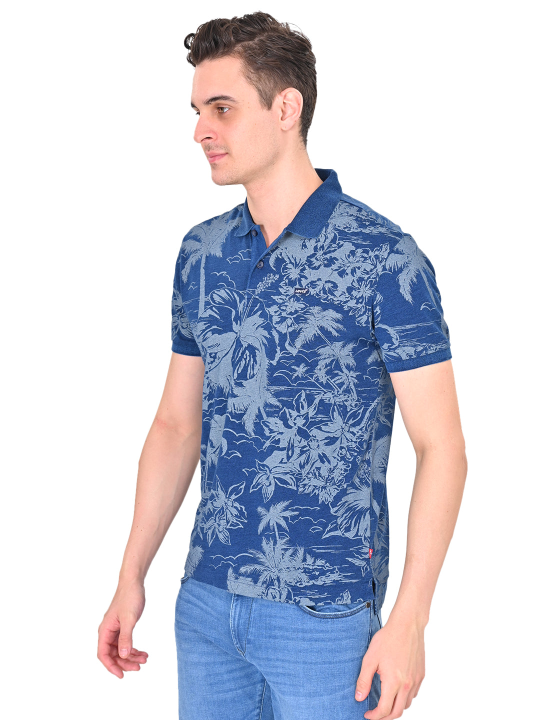Men's Tropical Slim Fit Polo T-shirt