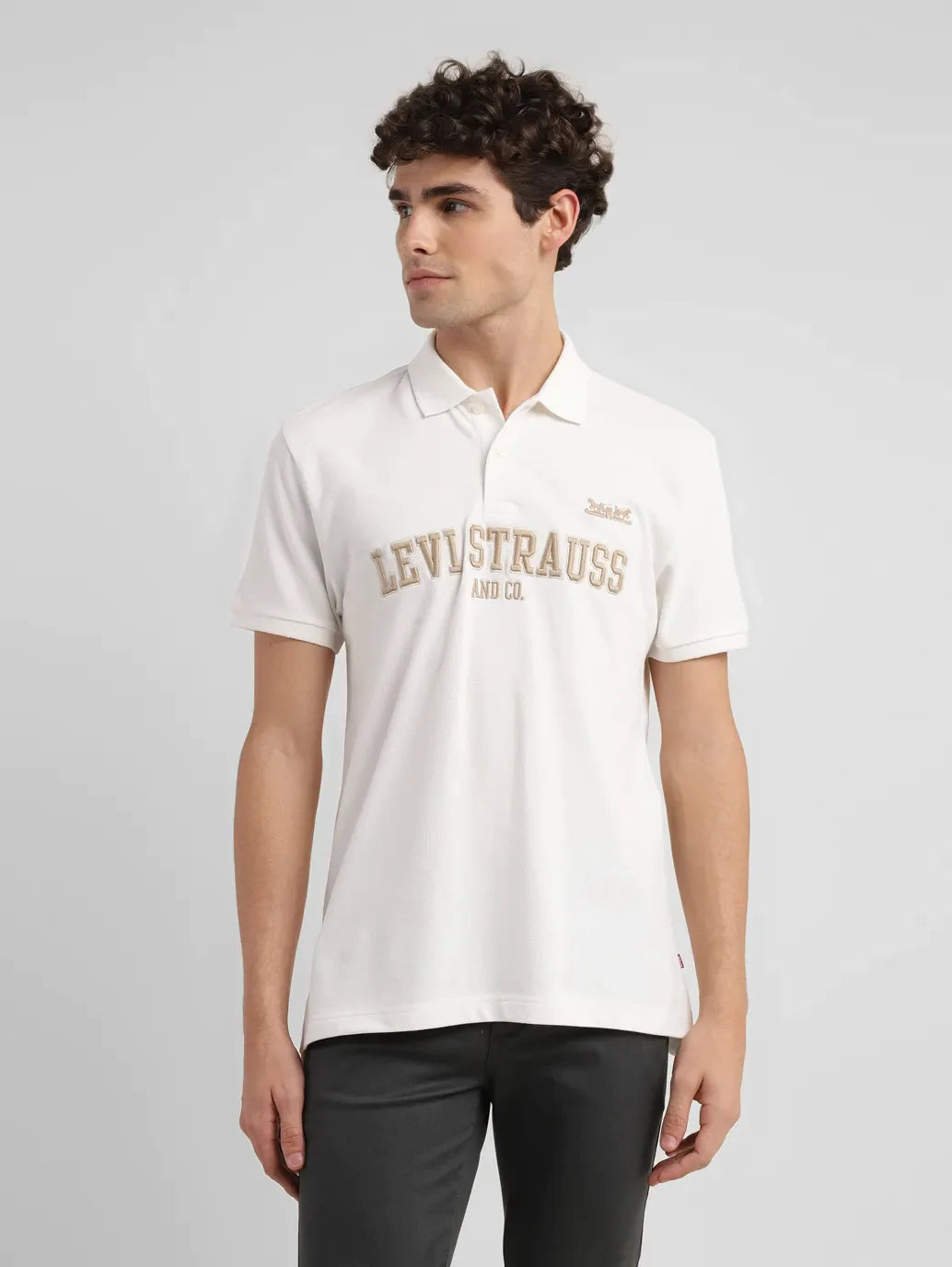 Men s Embroidered Slim Fit Polo T shirt Levis India Store