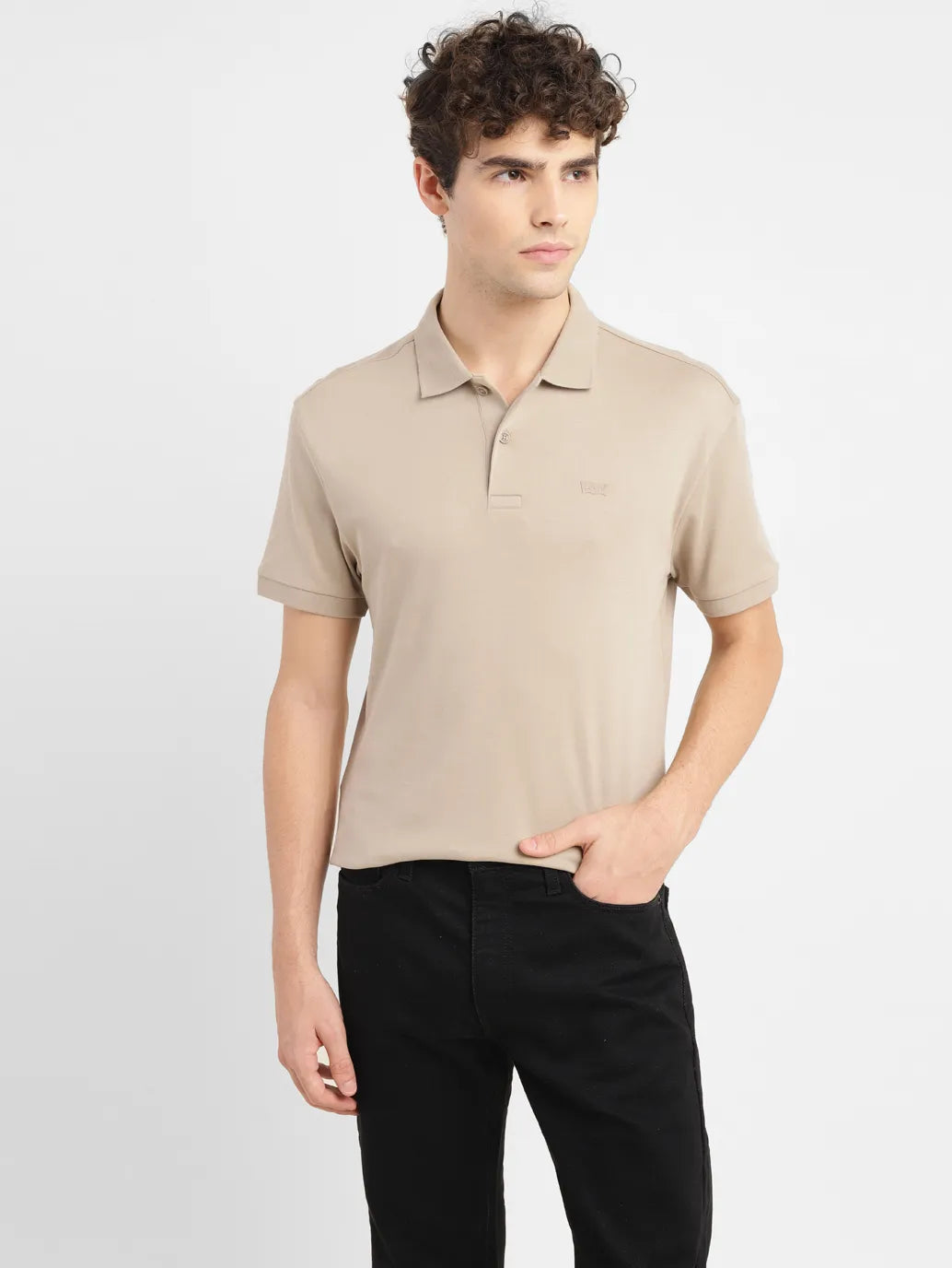 Men's Solid Slim Fit Polo T-shirt