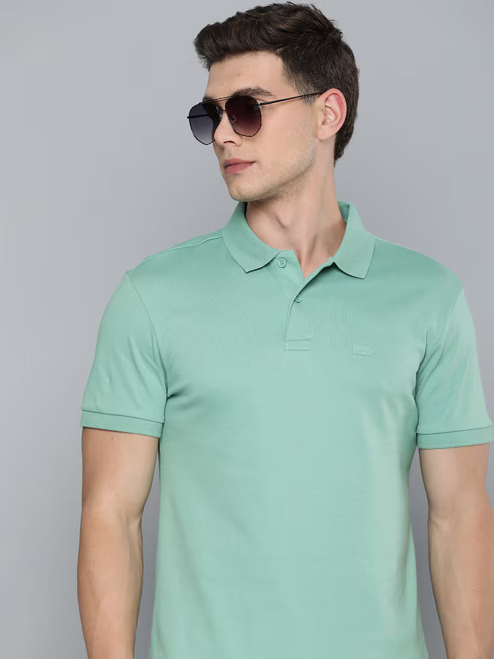 Men's Solid Slim Fit Polo T-shirt