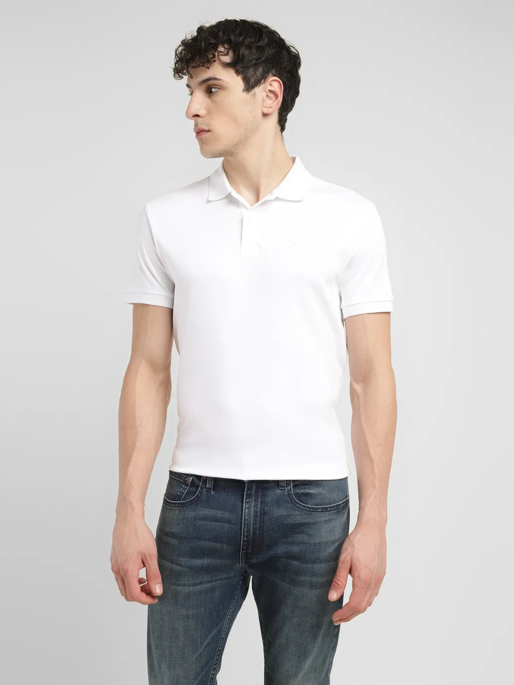 Men's Solid Slim Fit Polo T-shirt