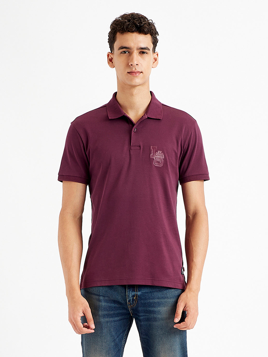 Men's Solid Slim Fit Polo T-Shirt