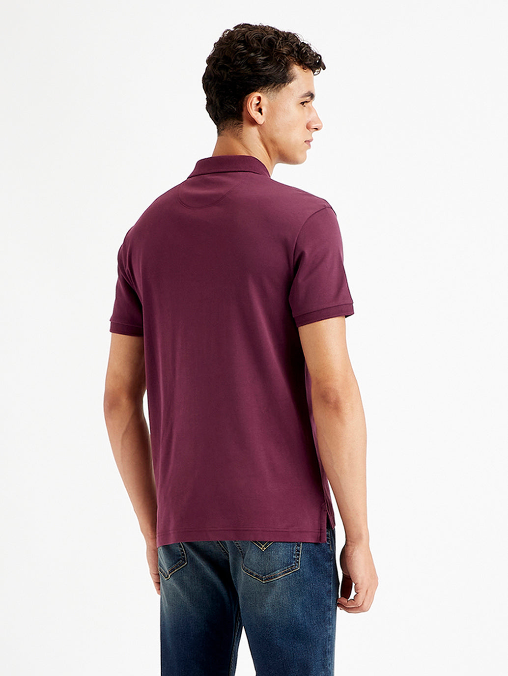 Men's Solid Slim Fit Polo T-Shirt