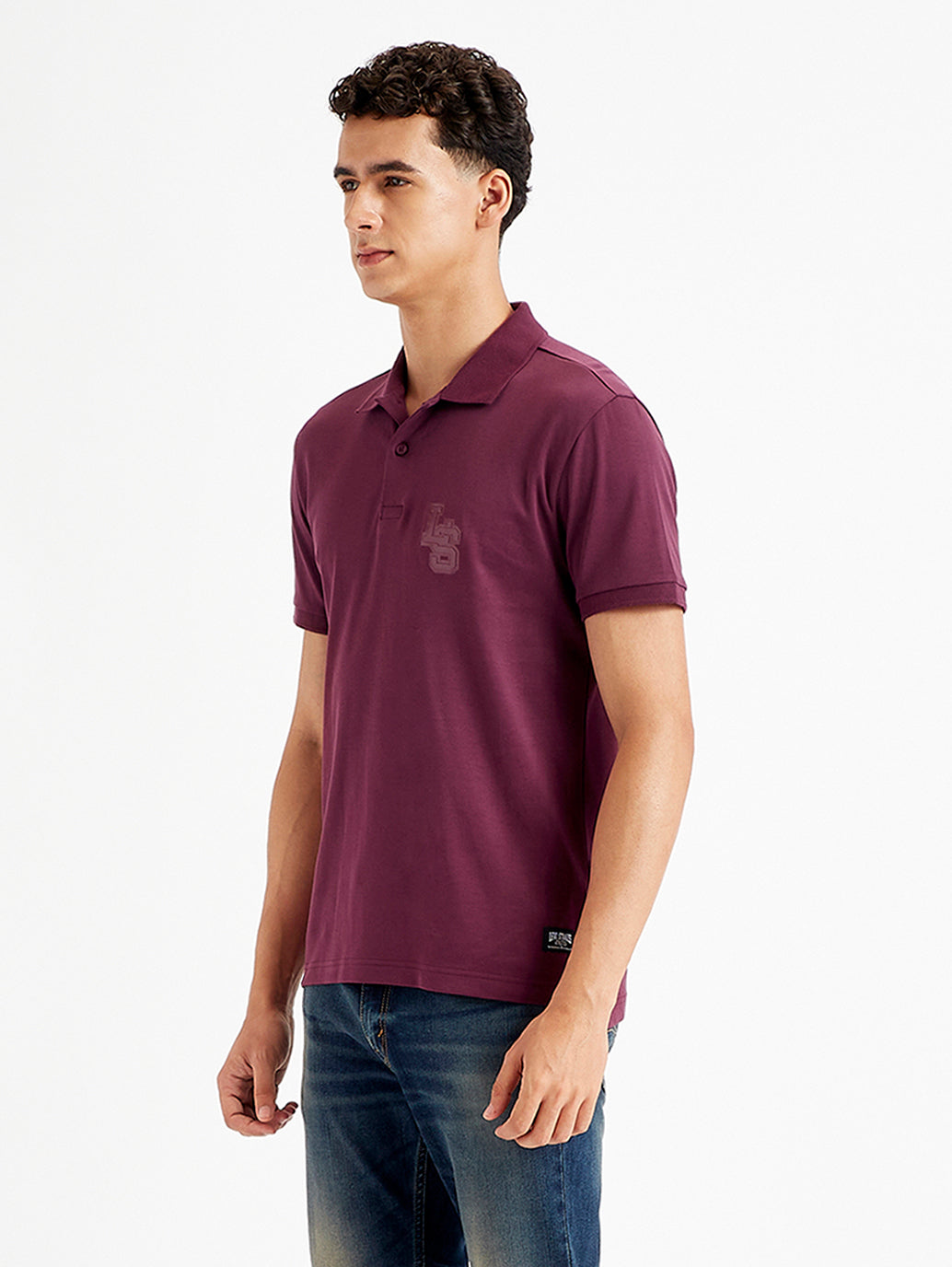 Men's Solid Slim Fit Polo T-Shirt