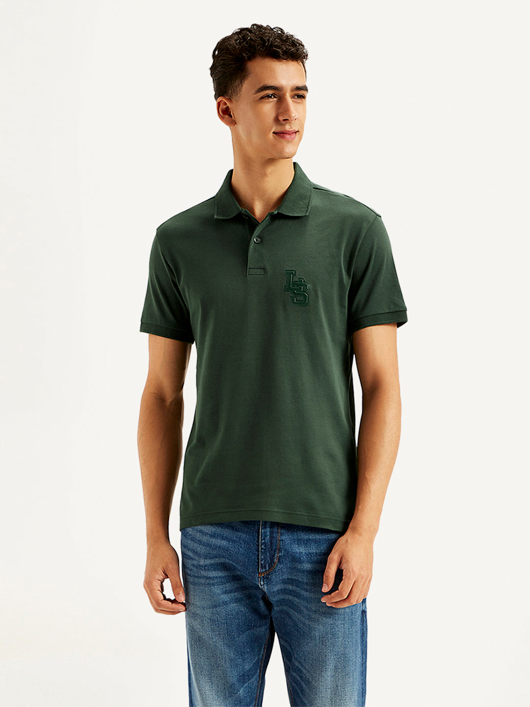 Men's Solid Slim Fit Polo T-Shirt