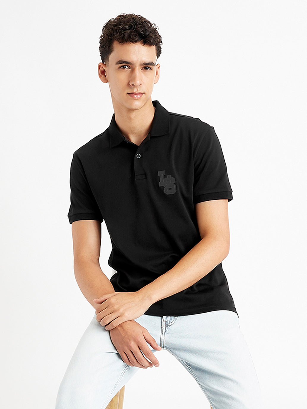 Men's Solid Slim Fit Polo T-Shirt