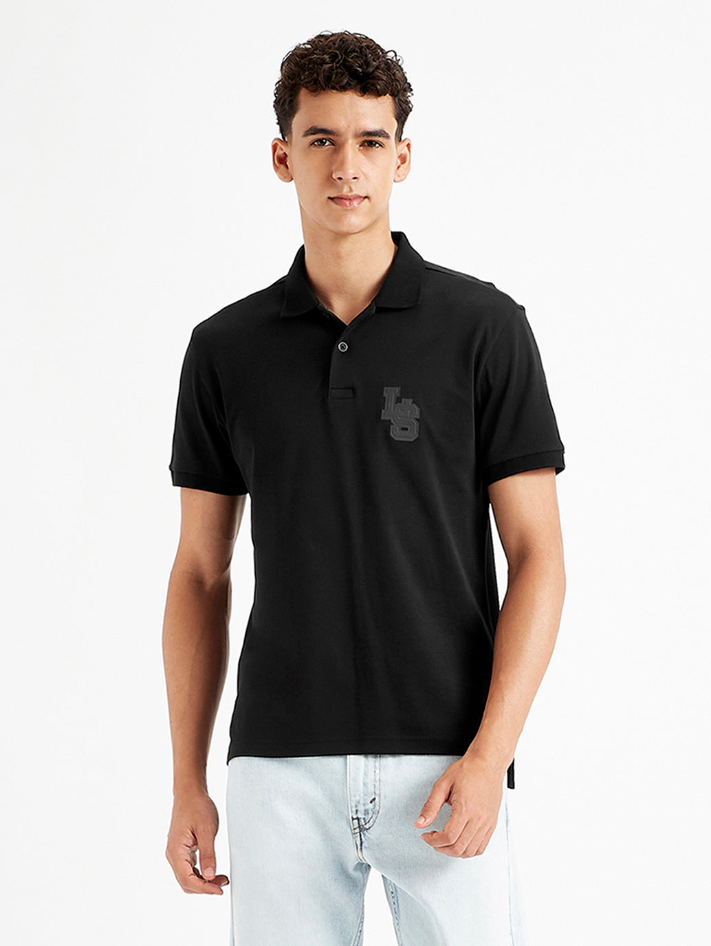 Men's Solid Slim Fit Polo T-Shirt