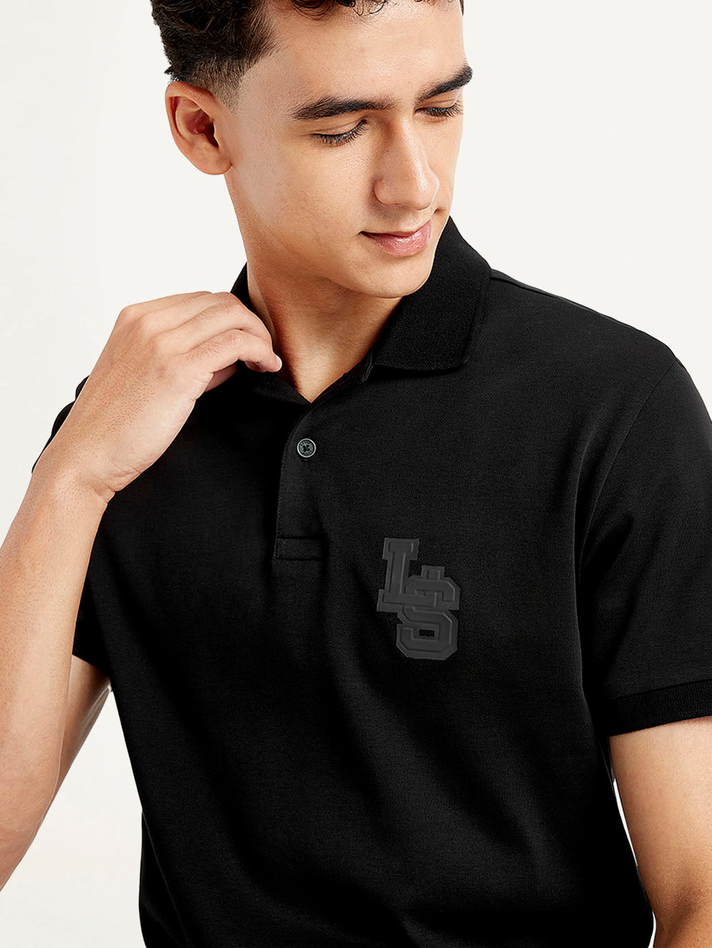 Men's Solid Slim Fit Polo T-Shirt