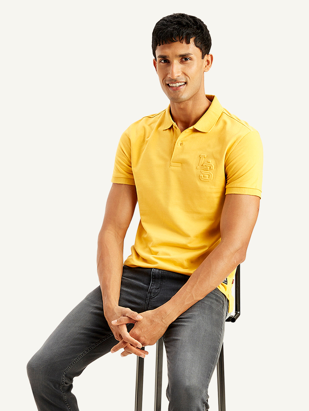 Men's Solid Slim Fit Polo T-shirt