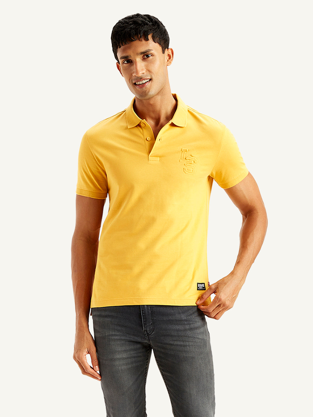 Men's Solid Slim Fit Polo T-shirt