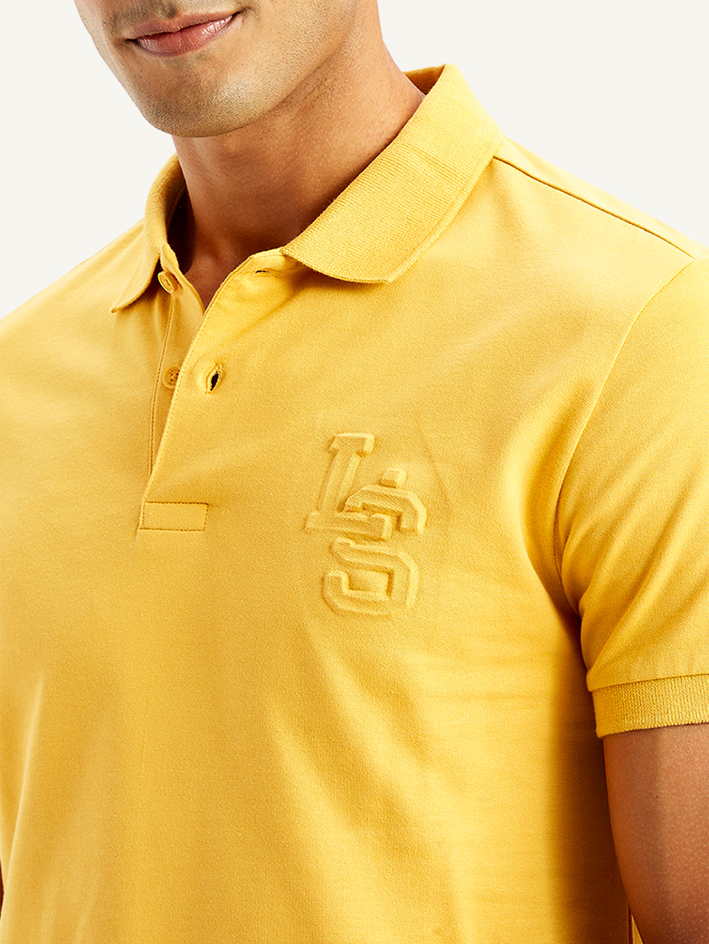 Men's Solid Slim Fit Polo T-shirt