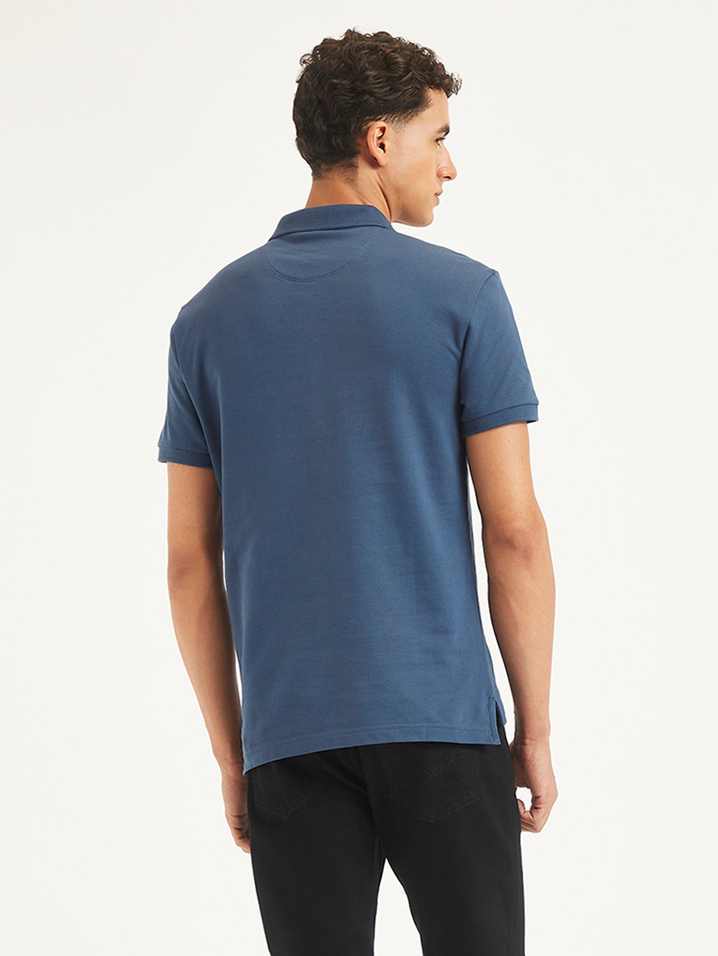 Men's Solid Slim Fit Polo T-Shirt