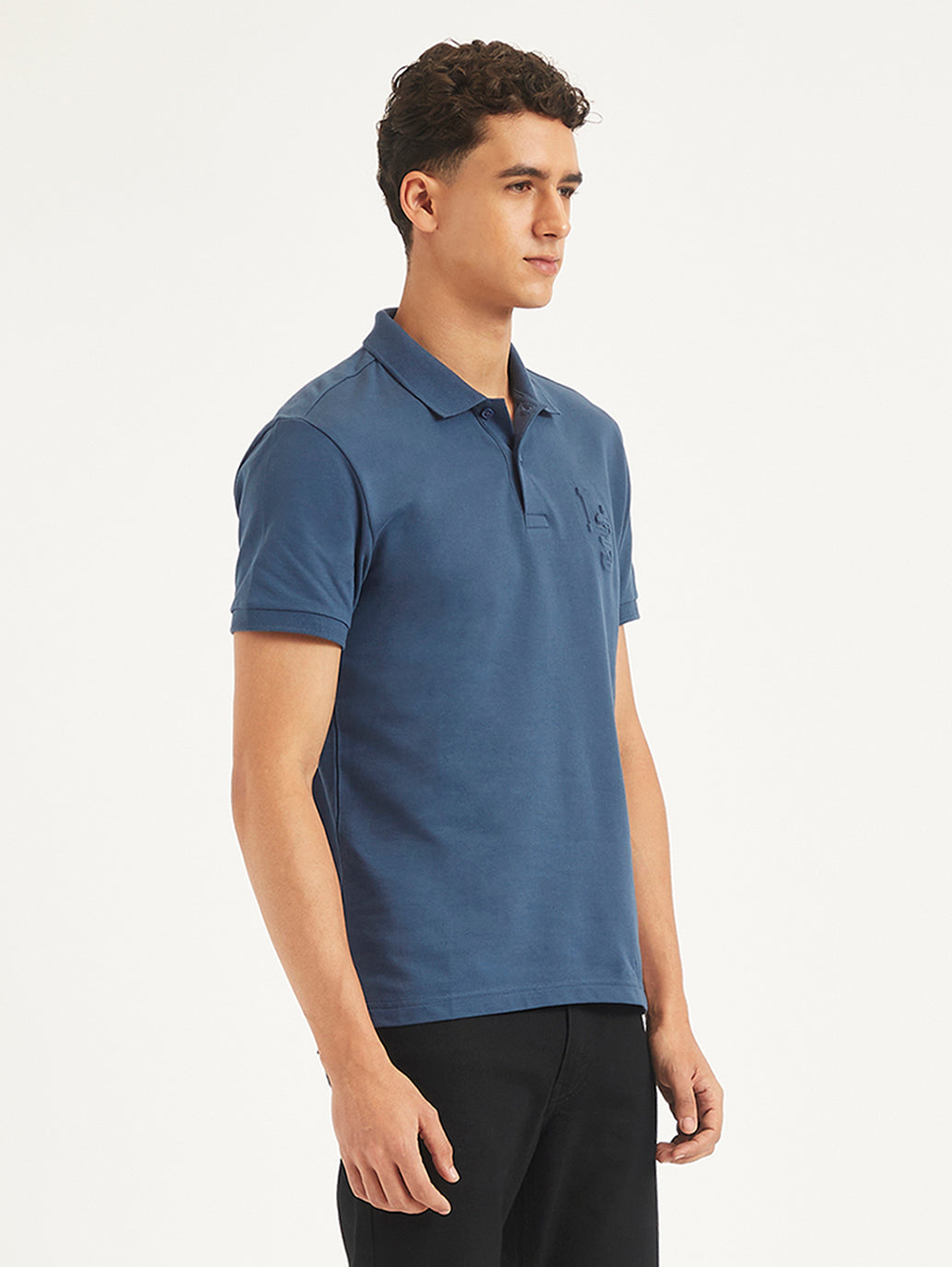 Men's Solid Slim Fit Polo T-Shirt