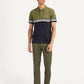 Men's Colorblock Slim Fit Polo T-Shirt - Front View