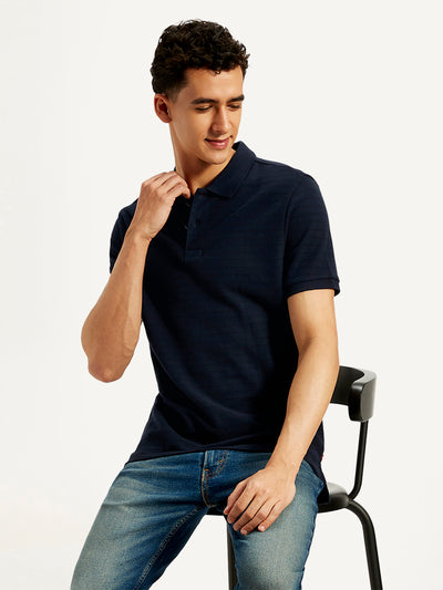 Men's Pin Stripes Slim Fit Polo T-Shirt-image-1