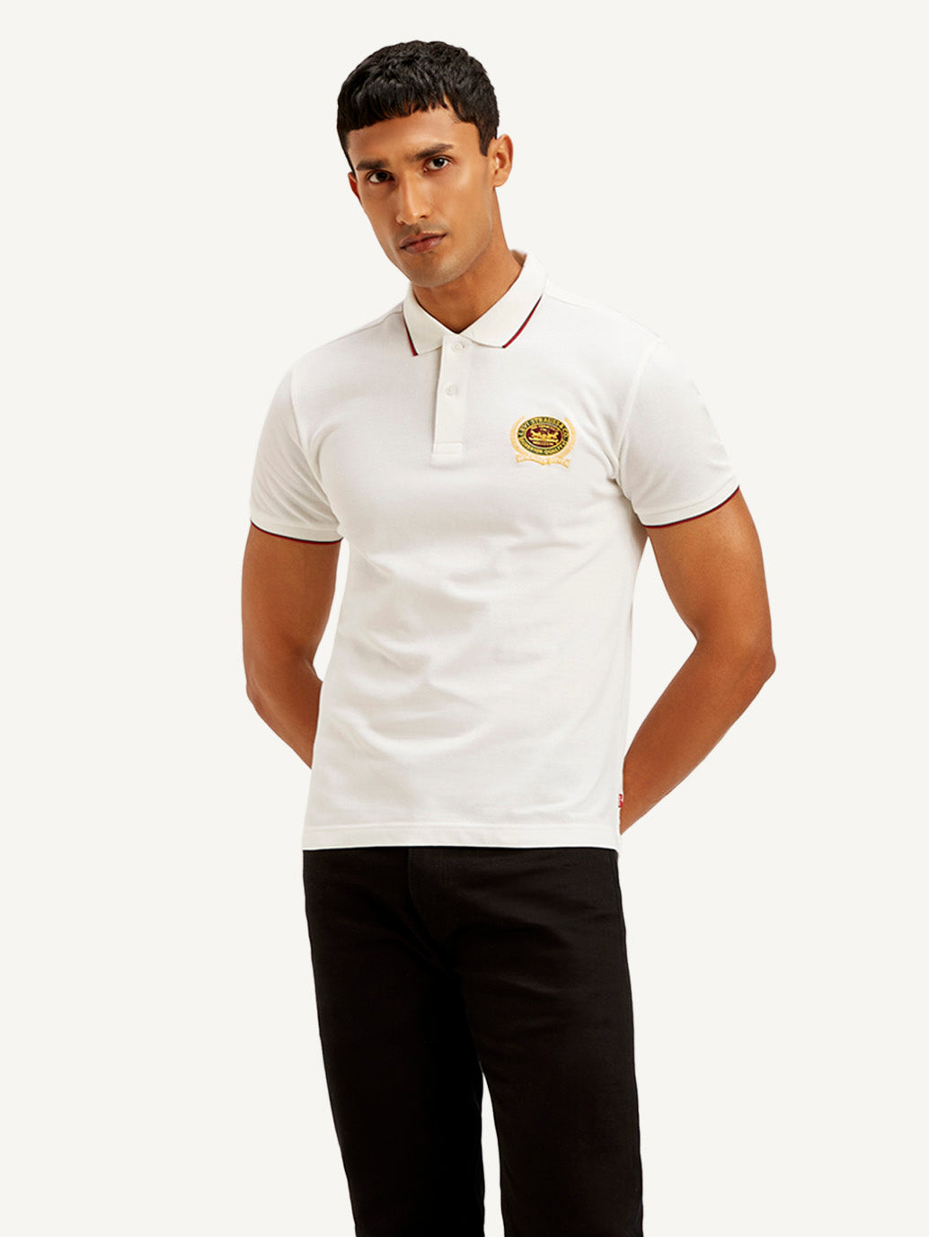 Men's Solid Slim Fit Polo T-shirt - Styleshot View