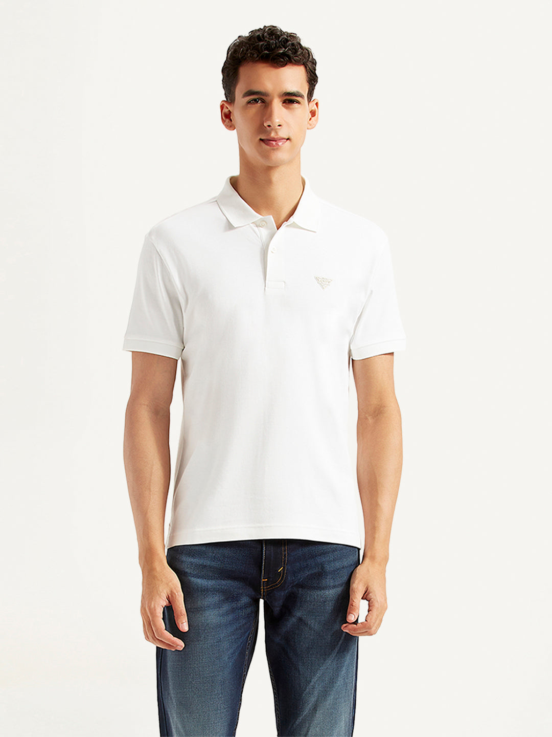 Men's Solid Slim Fit Polo T-shirt