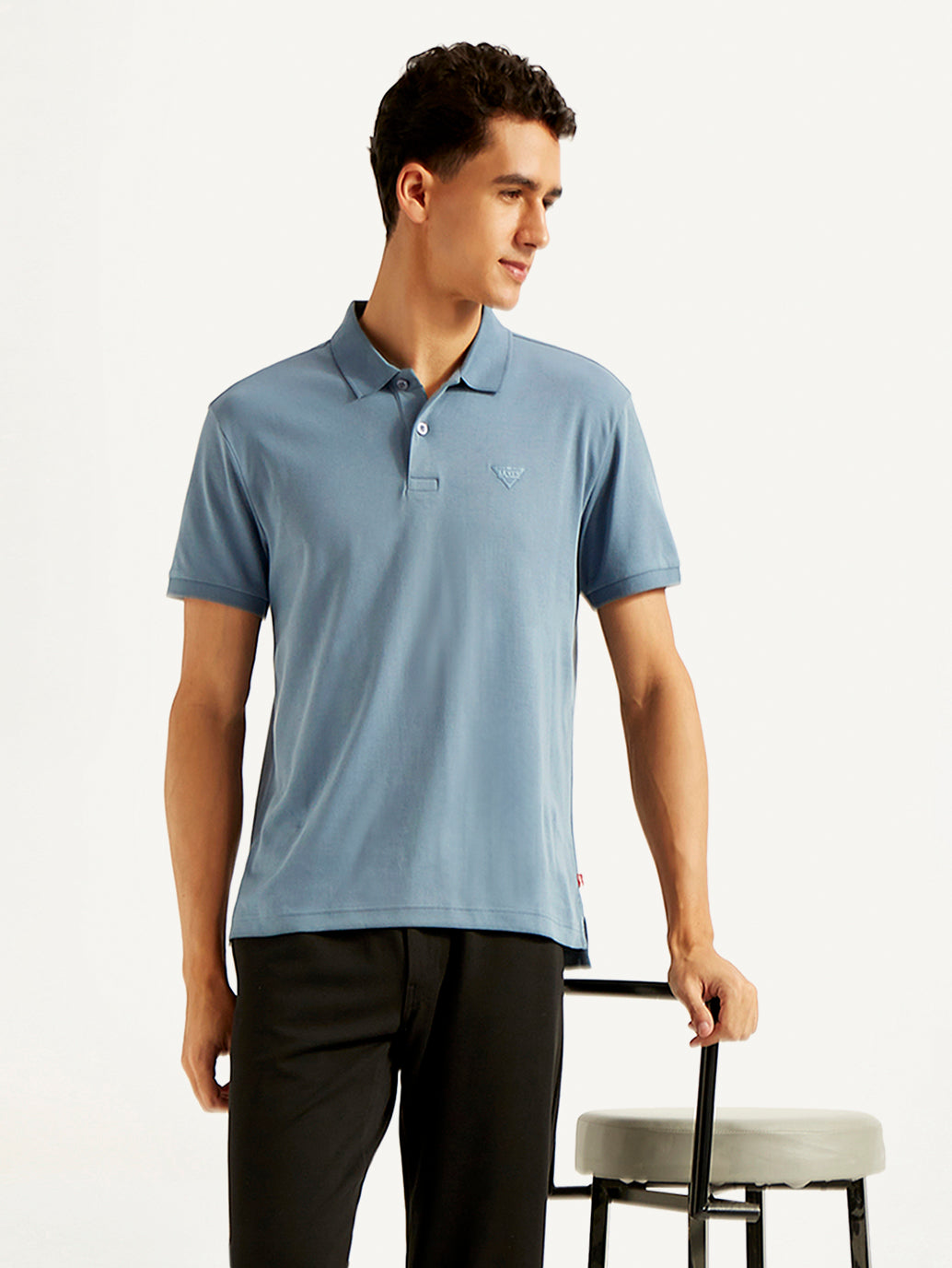 Men's Solid Slim Fit Polo T-shirt