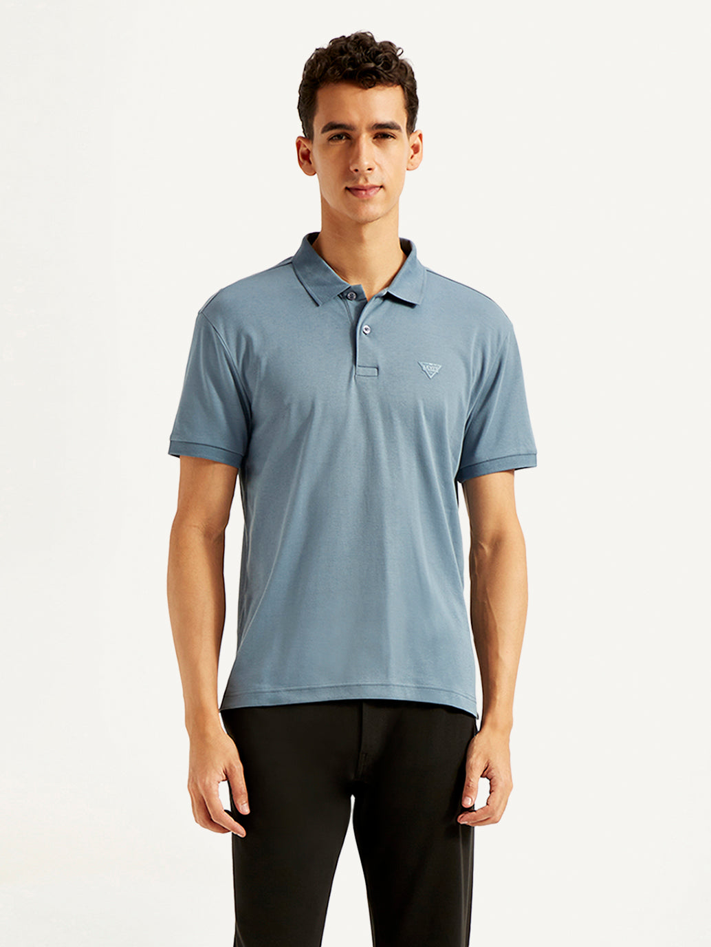 Men's Solid Slim Fit Polo T-shirt