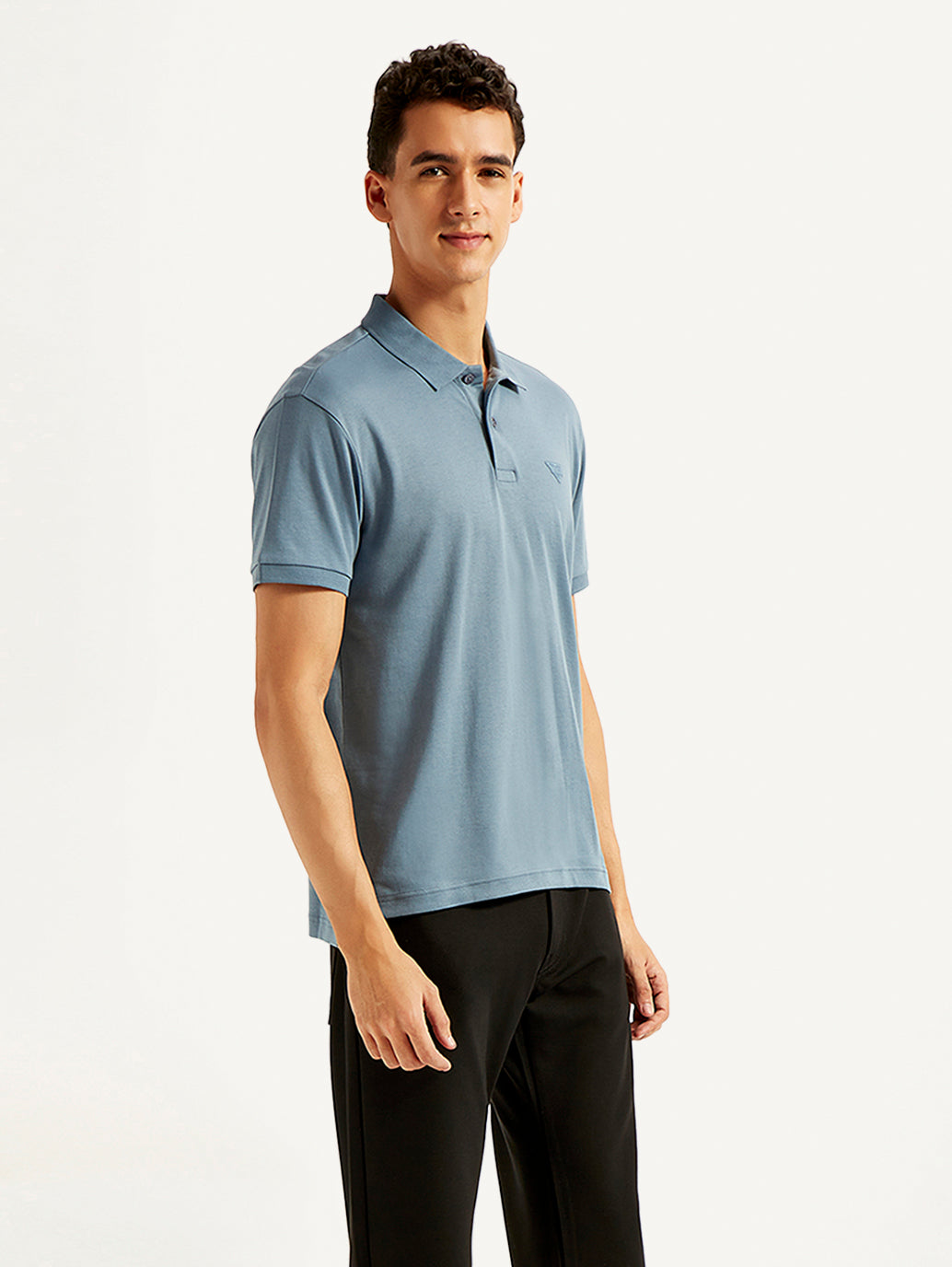 Men's Solid Slim Fit Polo T-shirt