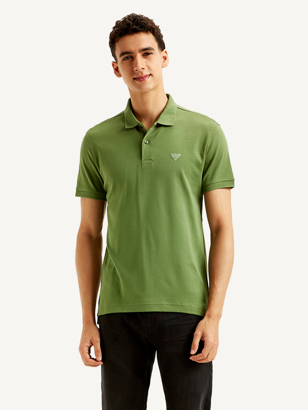 Men's Solid Slim Fit Polo T-shirt