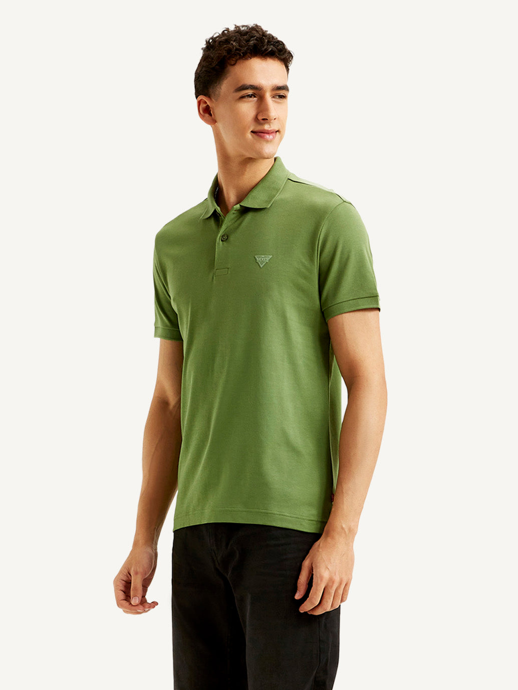 Men's Solid Slim Fit Polo T-shirt