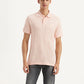 Men's Solid Slim Fit Polo Linen T-shirt - Front View