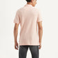 Men's Solid Slim Fit Polo Linen T-shirt - Back View