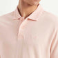 Men's Solid Slim Fit Polo Linen T-shirt - Detail View