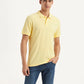 Men's Solid Slim Fit Polo Linen T-shirt - Front View