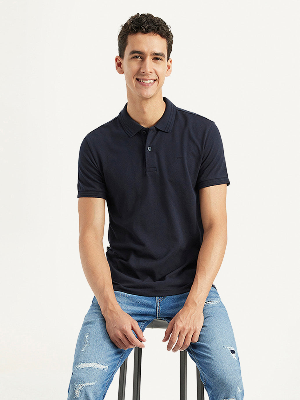 Men's Solid Slim Fit Polo T-shirt - 34494150-e06e-4681-936e-38b8c8e537c5 View