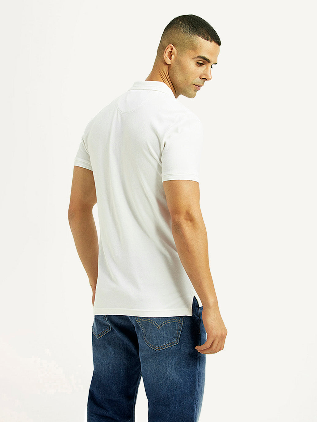 Men's Solid Slim Fit Polo T-shirt - a85ed52f-de78-40a1-9146-a02172815aca View