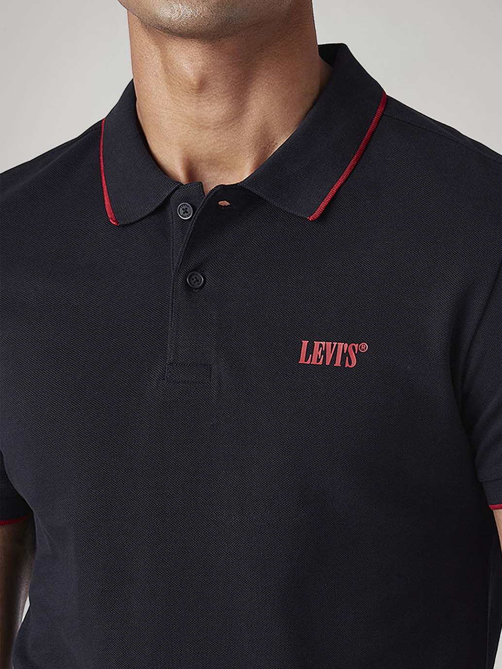 Men's Solid Slim Fit Polo T-Shirt - Detail View