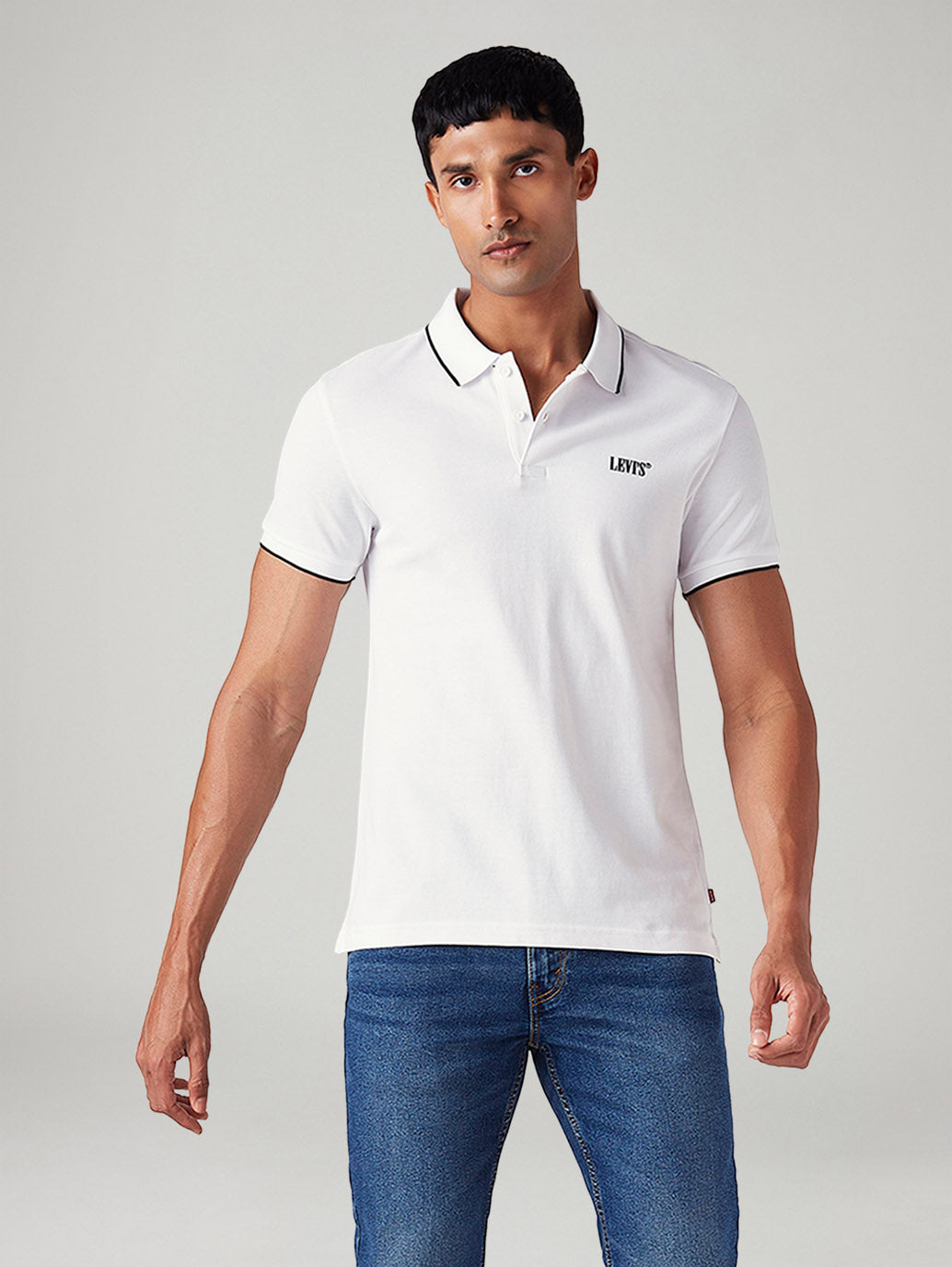 Men's Solid Slim Fit Polo T-Shirt