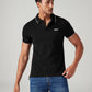 Men's Solid Slim Fit Polo T-Shirt - Styleshot View