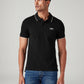 Men's Solid Slim Fit Polo T-Shirt - Front View