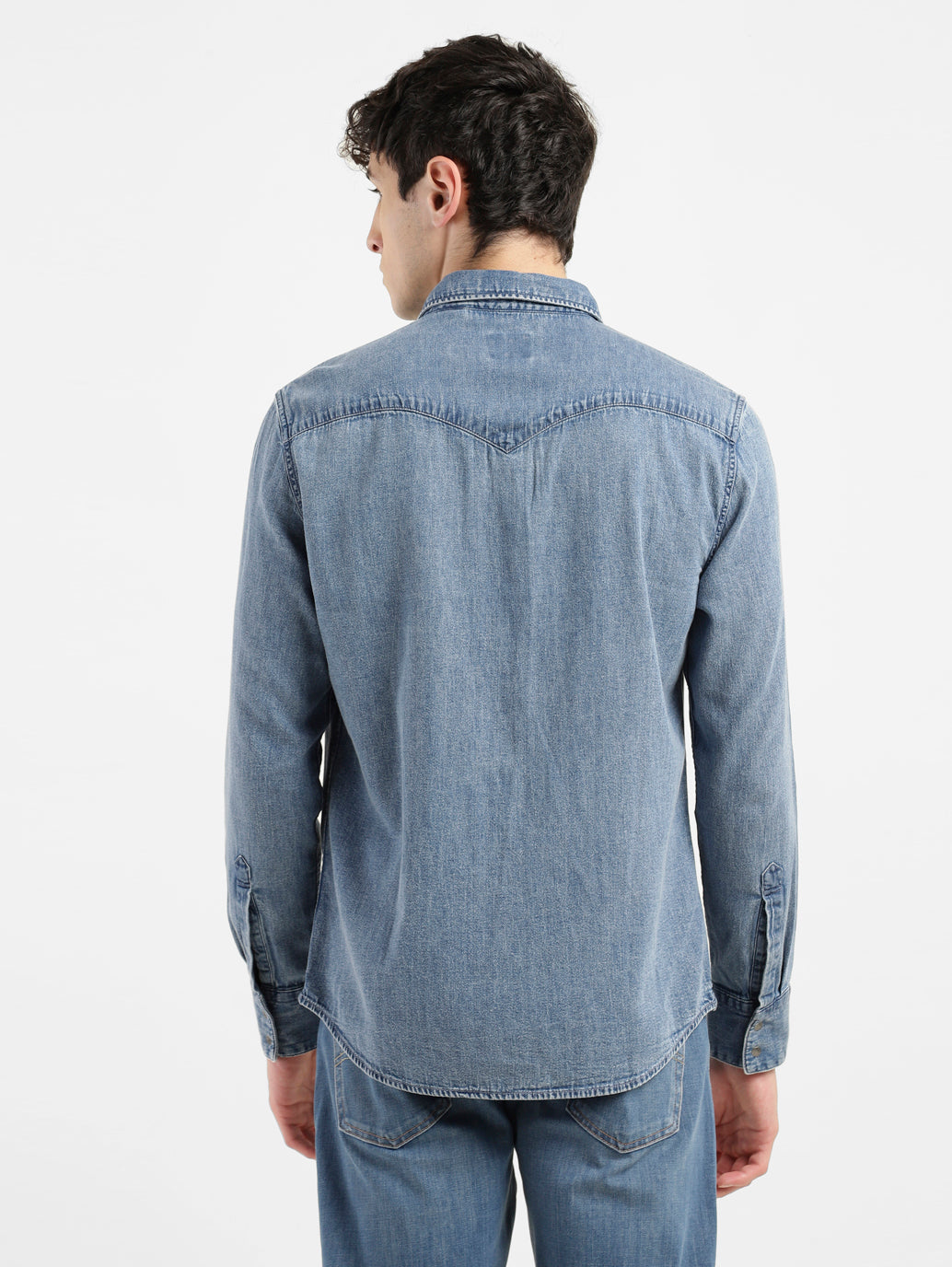 Men's Solid Slim Fit Shirt - 8fedde29-fa87-4f45-9c9e-f6ac3fd5fad8 View