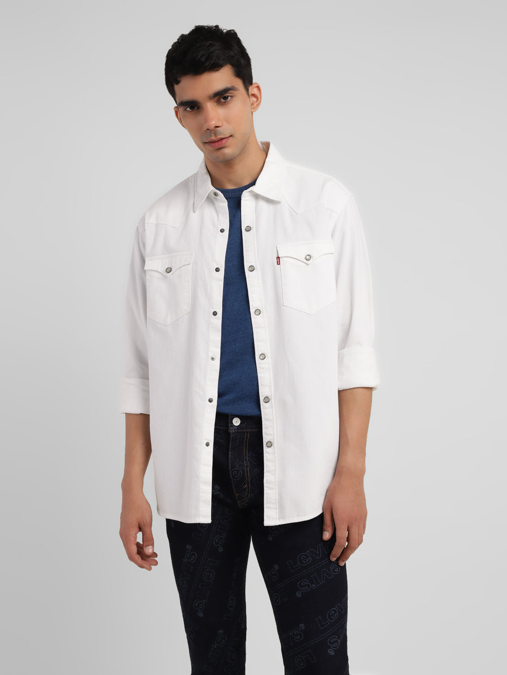 Men's Solid Slim Fit Shirt - Shot View