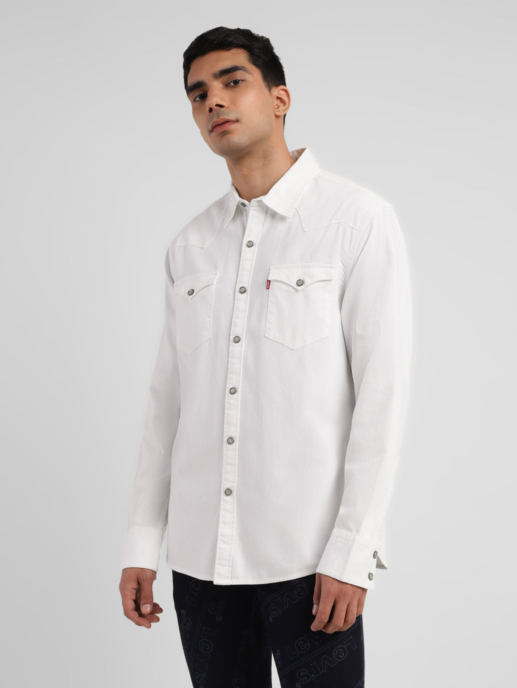 Men's Solid Slim Fit Shirt - Side View