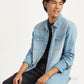 Men's Solid Regular Fit Denim Shirt