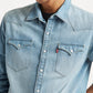 Men's Solid Regular Fit Denim Shirt