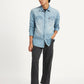 Men's Solid Regular Fit Denim Shirt